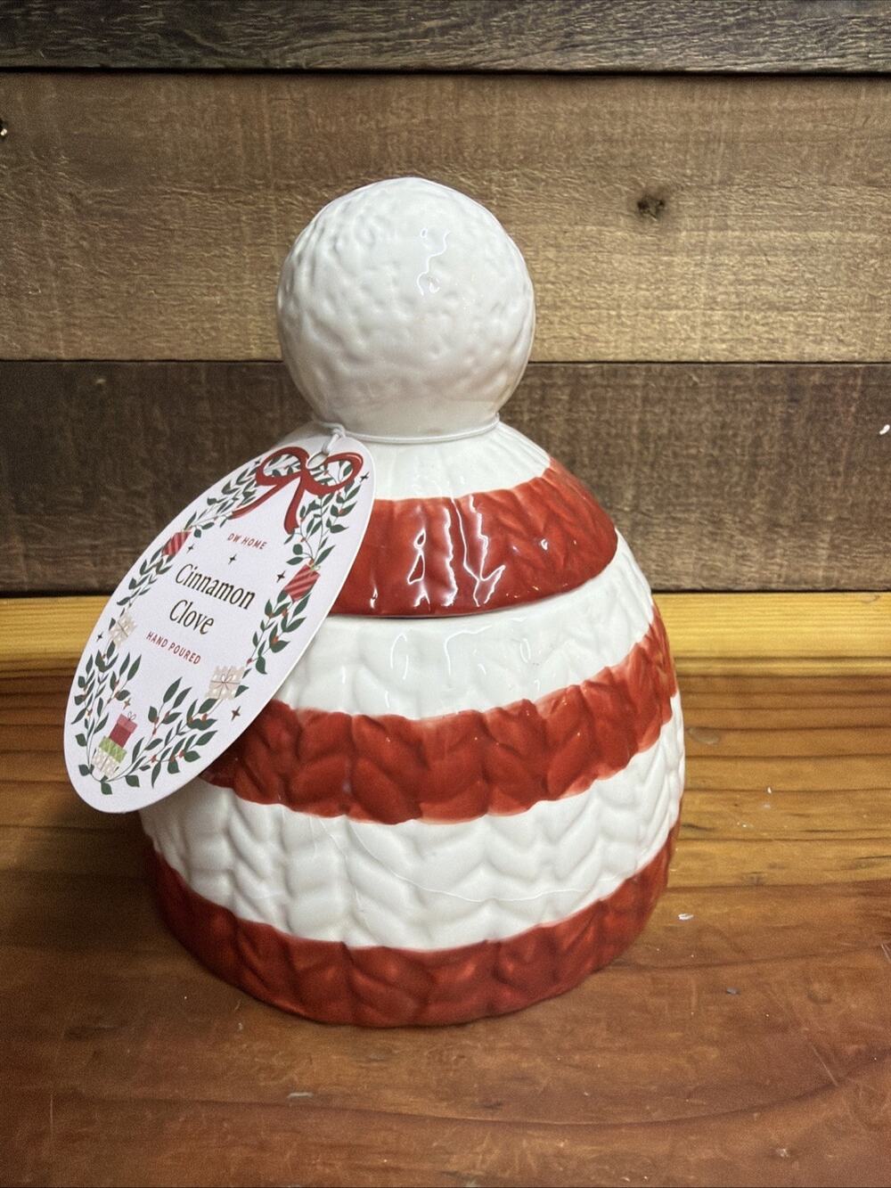 DW Home CINNAMON CLOVE 2 Wick Winter Hat Shaped Candle